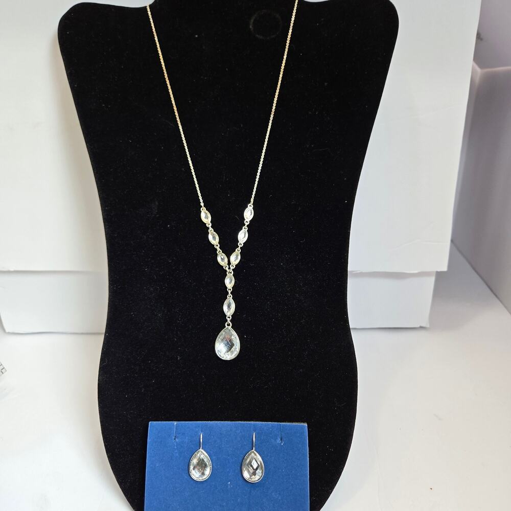 Mod Facetted Necklace & Earrings